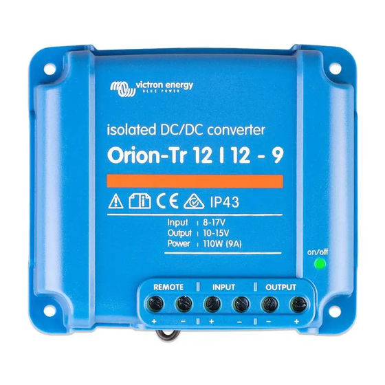 Victron energy Orion-Tr 12/12-9 Guide Rapide