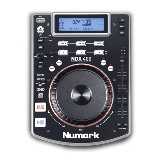 Numark NDX 400 Guide D'utilisation Rapide