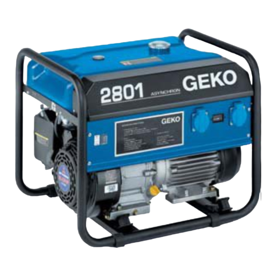 Geko 2801 E-A/MHBA Mode D'emploi Et Liste Des Pièces Détachées