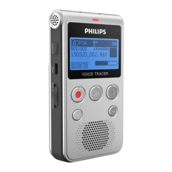 Philips VOICE TRACER DVT1300 Guide De Démarrage Rapide