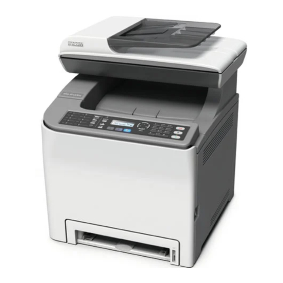 Ricoh Aficio SP C231SF Guide D'installation Rapide