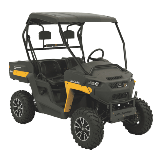 Cub Cadet Challenger 4x4 Manuel De L'utilisateur