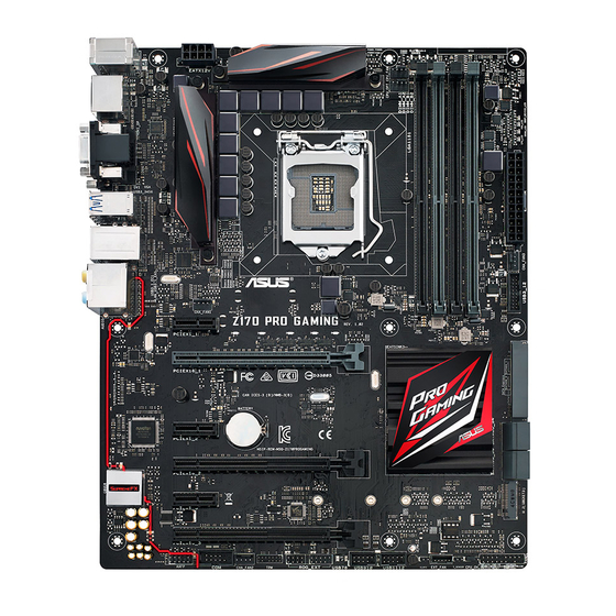 Asus Z170 PRO GAMING Mode D'emploi