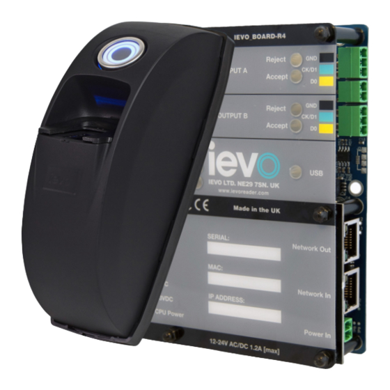 CDVI IEVO-M Manuel D'installation
