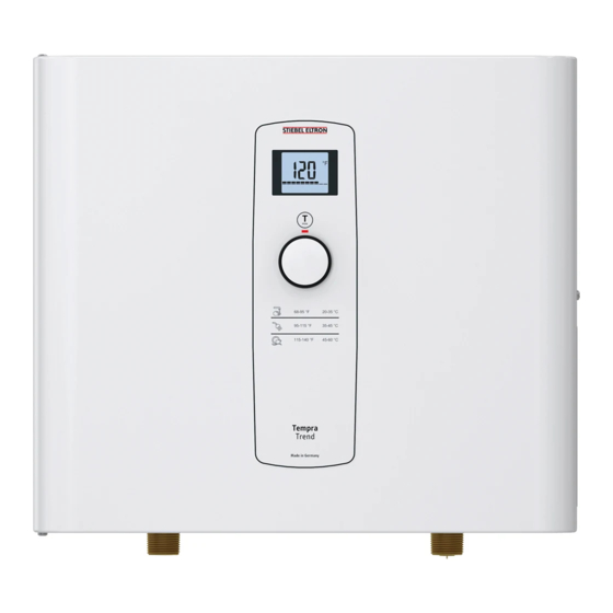 Stiebel Eltron TEMPRA 12 TREND Notice D'utilisation Et Installation