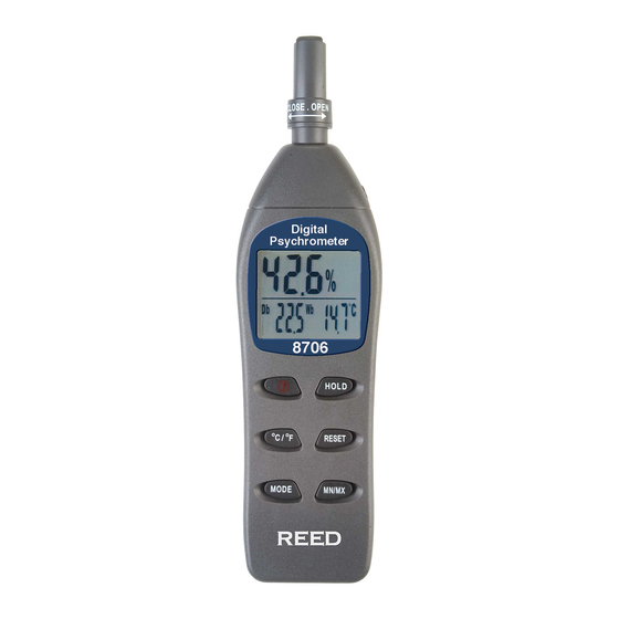 REED 8706 Manuel D'utilisation