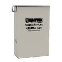 Champion Power Equipment 102008 Manuel D'installation