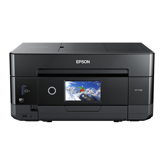 Epson XP-7100 Guide D'installation