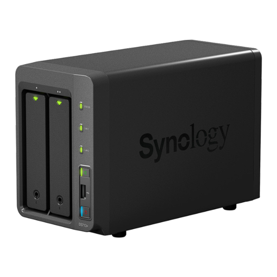 Synology DiskStation DS713+ Guide D'installation Rapide