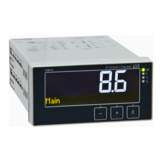 Endress+Hauser Liquiline CM14 Manuel De Mise En Service
