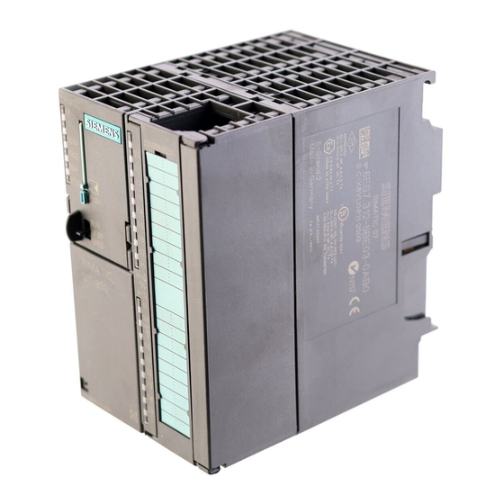 Siemens SIMATIC S7-300 CPU 312C Instructions De Service