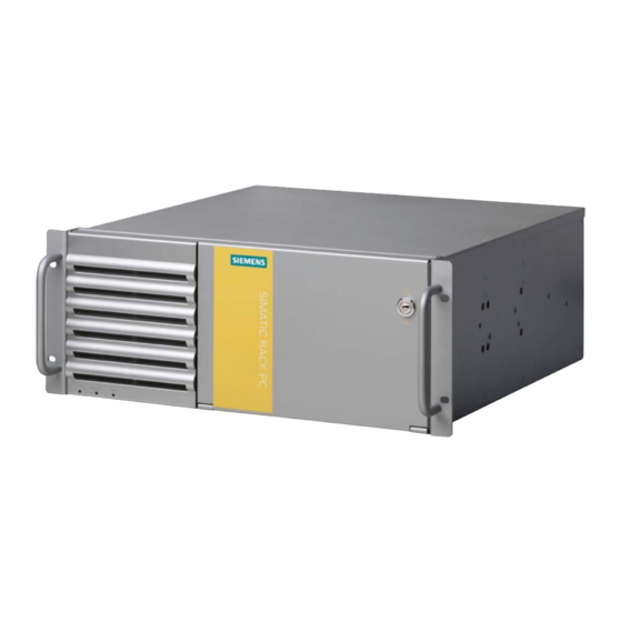 Siemens SIMATIC Rack PC 547B Instructions De Service