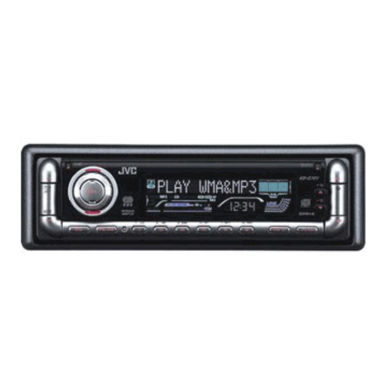 JVC KD-G701 Manuel D'installation/Raccordement