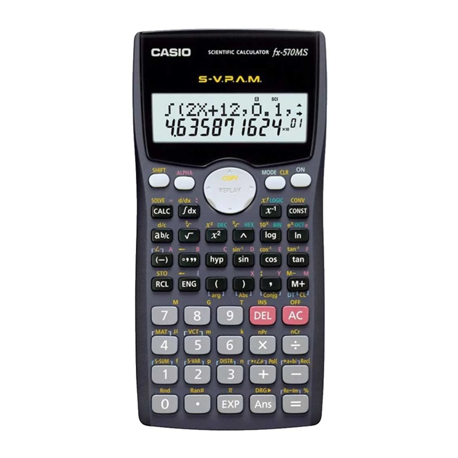 Casio fx-570MS Mode D'emploi