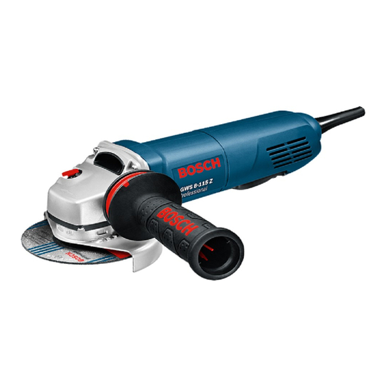 Bosch GWS Professional 8-115 Notice Originale