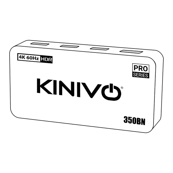 Kinivo Pro Serie 350BN Mode D'emploi