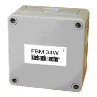 Kieback&Peter FBM34W Fiche Technique