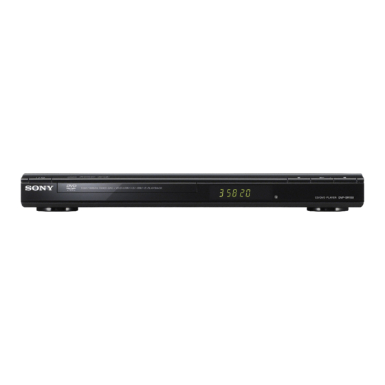 Sony DVP-SR150 Guide De Référence