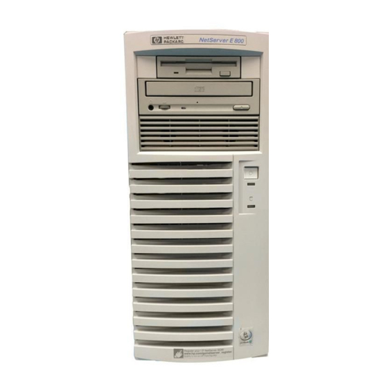 HP NetServer E 800 Guide D'utilisation