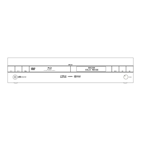 Arcam solo movie Manuel D'utilisation