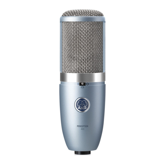 AKG PERCEPTION 420 Mode D'emploi