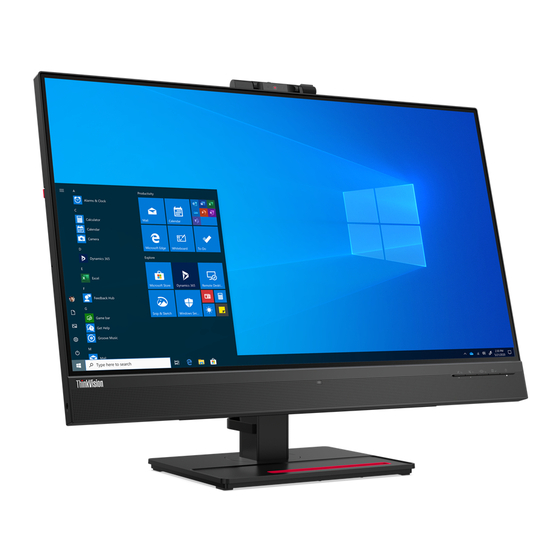 Lenovo ThinkVision T27hv-20 Guide De L'utilisateur