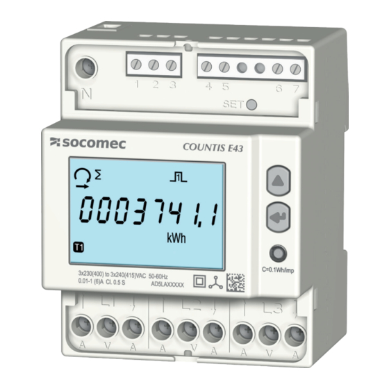 socomec COUNTIS E43 Manuel D'utilisation