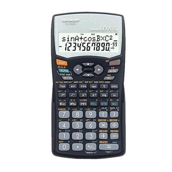 Sharp EL-509W Mode D'emploi
