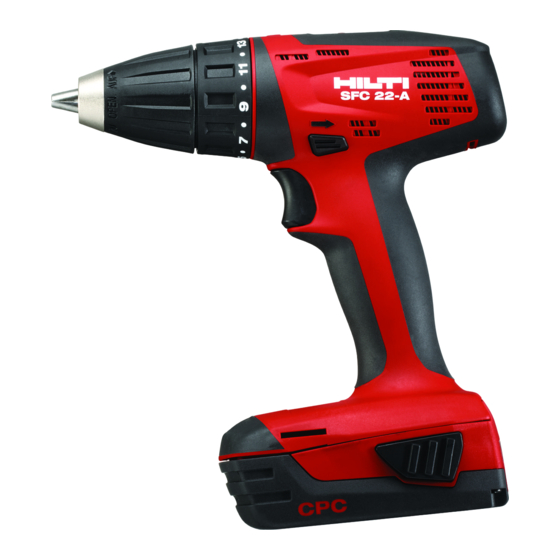 Hilti SFC 22-A Mode D'emploi