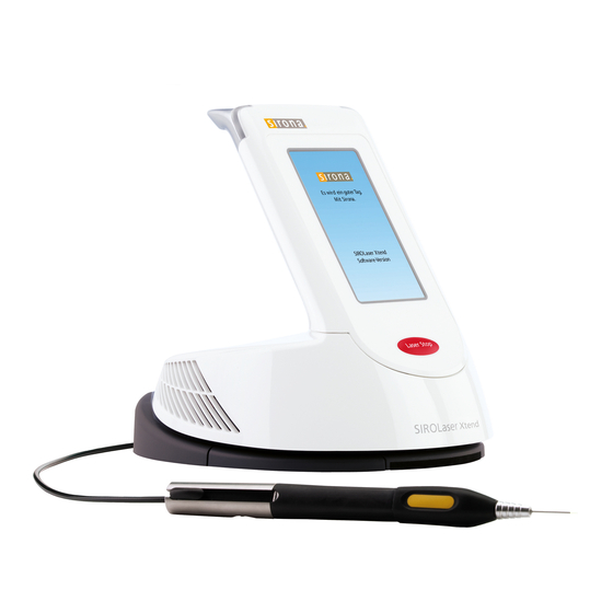 Sirona SIROLaser Advance Mode D'emploi