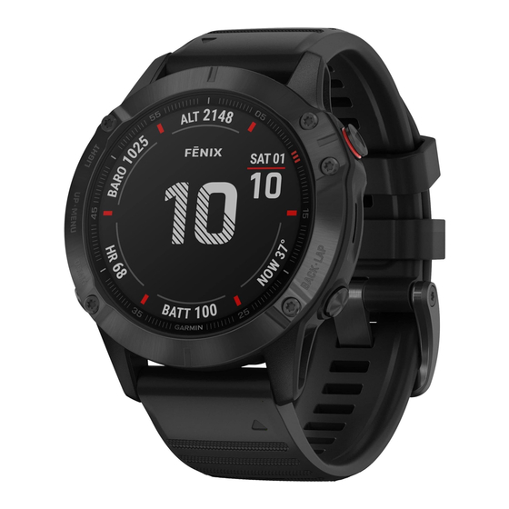 Garmin FENIX 6 PRO Manuel D'utilisation