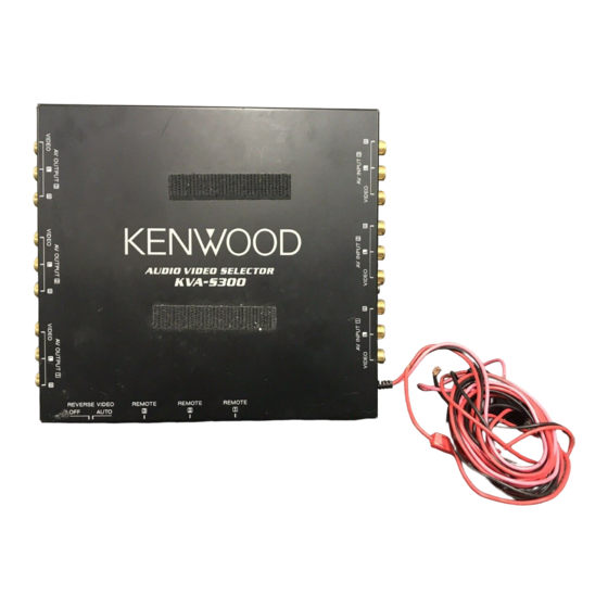 Kenwood KVA-S300 Mode D'emploi