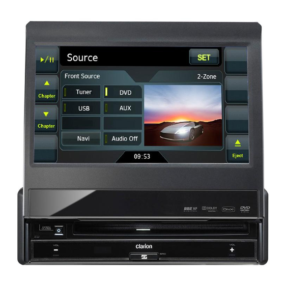 Clarion VZ509E Mode D'emploi Et Manuel D'installation
