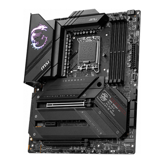 MSI MPG Z790 CARBON WIFI Manuel D'utilisation