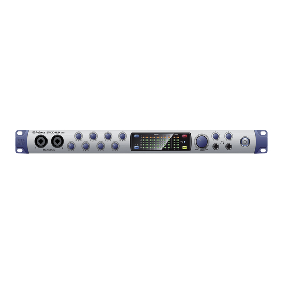 PRESONUS Studio 1824 Mode D'emploi