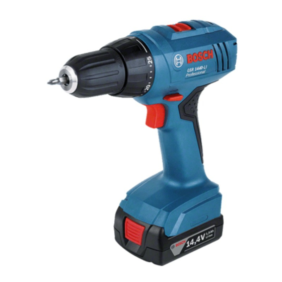 Bosch GSR 1440-LI Professional Notice Originale