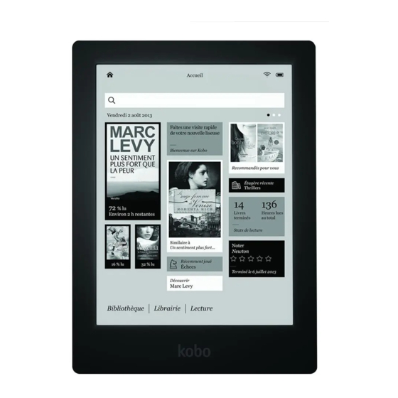 Kobo aura Mode D'emploi