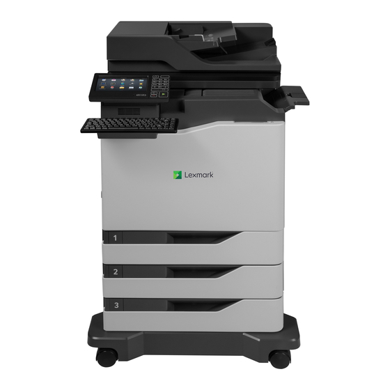 Lexmark CX820 Référence Rapide