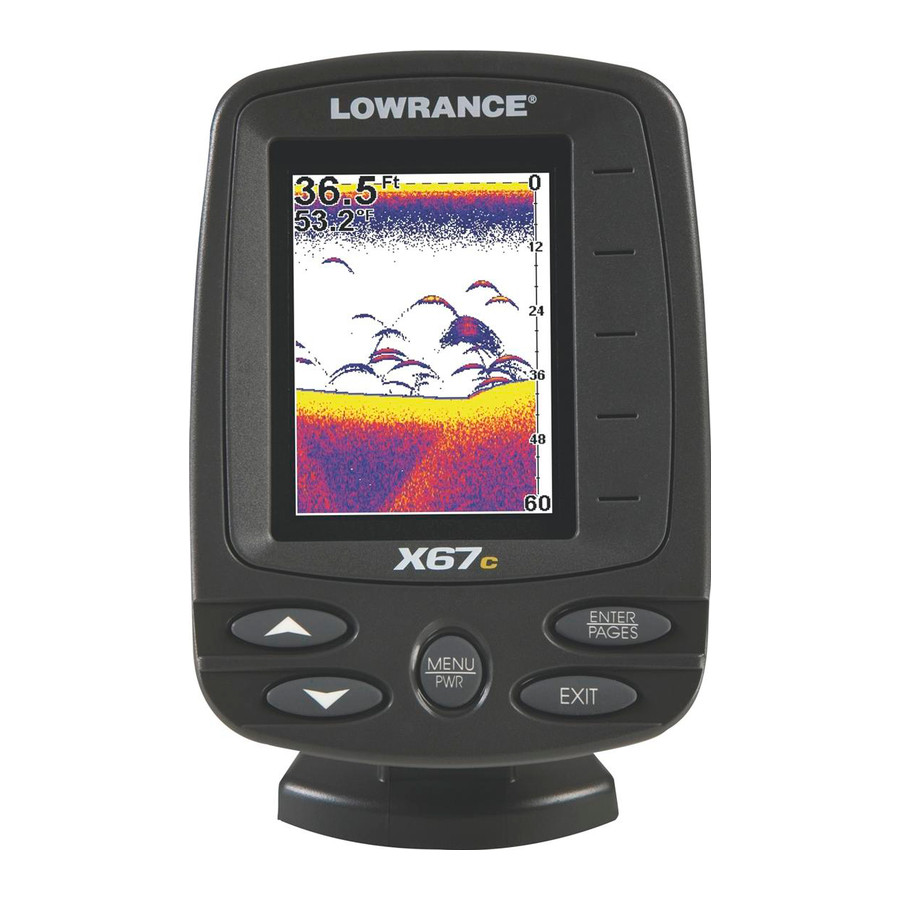 Lowrance X67C Installation Et Fonctionnement