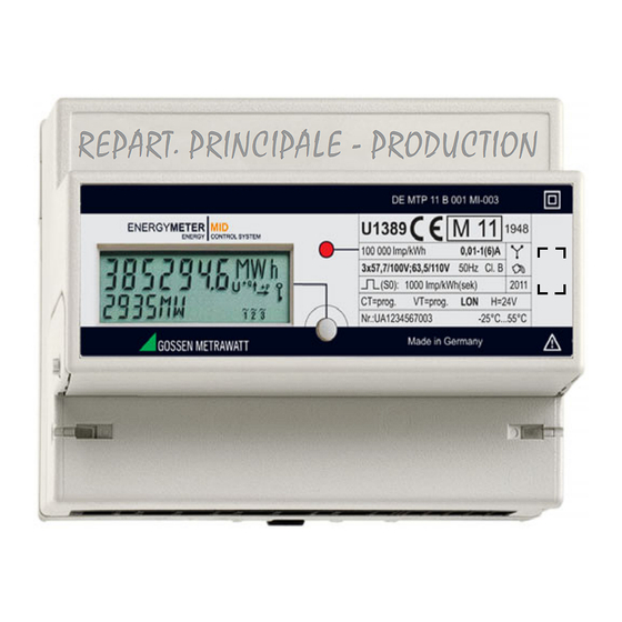 Gossen MetraWatt U1281 Mode D'emploi