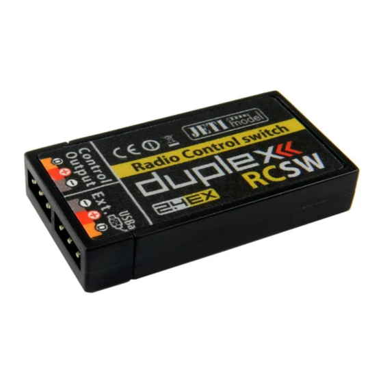 JETI model RC SWITCH Manuel D'utilisation