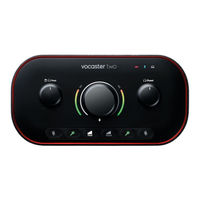 Focusrite Vocaster Two Guide D'utilisation