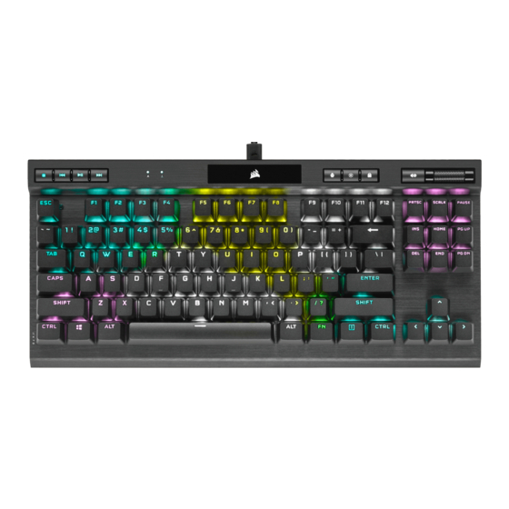 Corsair K70 RGB TKL Mode D'emploi