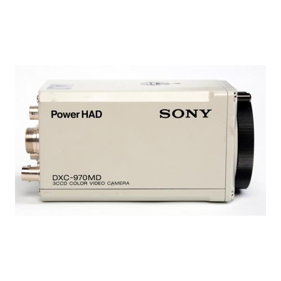 Sony DXC-970MD Manuels