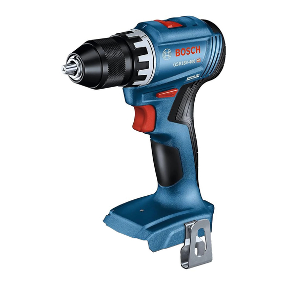 Bosch GSR18V-400 Consignes D'utilisation/De Sécurité