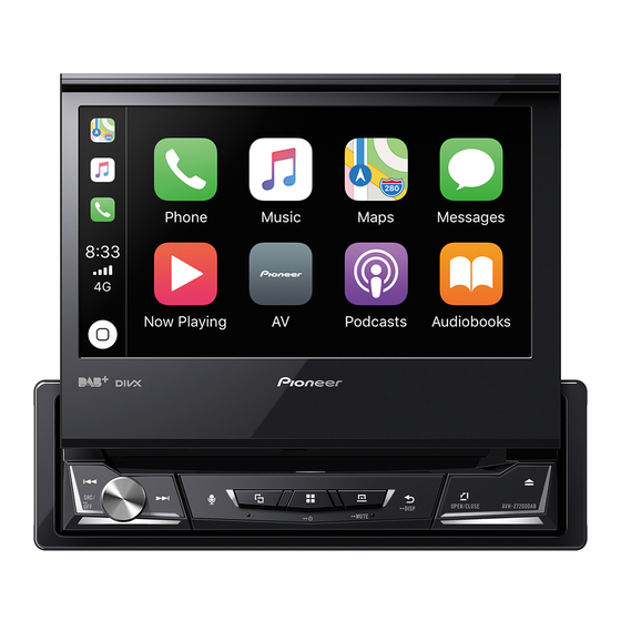 Pioneer AVH-Z7200DAB Manuel D'installation