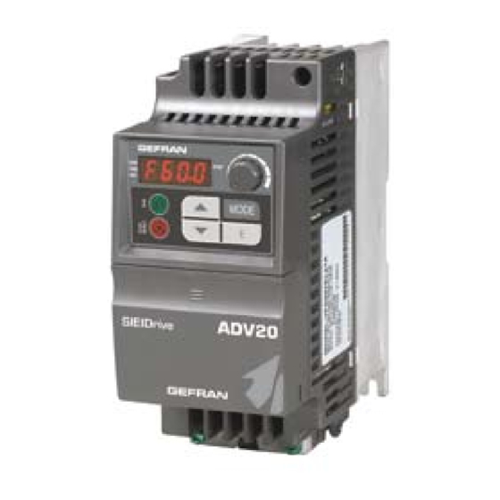 gefran SIEIDrive ADV Serie Manuel D'utilisation