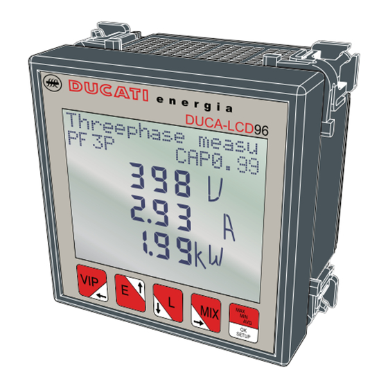 Ducati Energia DUCA-LCD96 Instructions De Montage Et D'utilisation