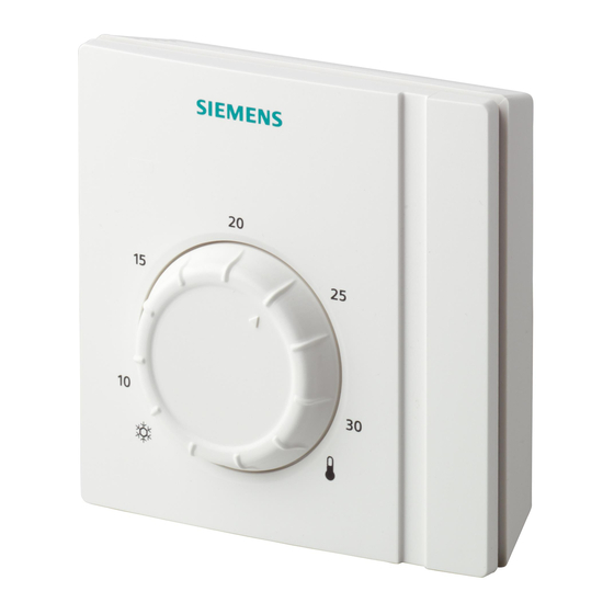 Siemens RAA Serie Instructions D'installation