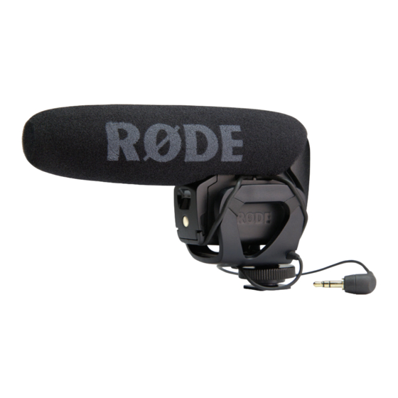 RODE VideoMic Pro Mode D'emploi